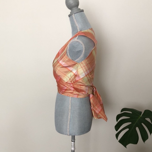 Ellen Tracy 100% Silk Wrap Top - Picture 7 of 11